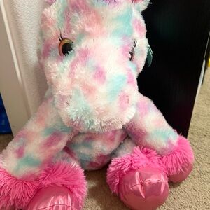Plush Sparkling Unicorn Toy - Pink and Blue (Large)